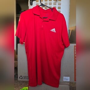 Adidas Men's Bold Red Polo Shirt